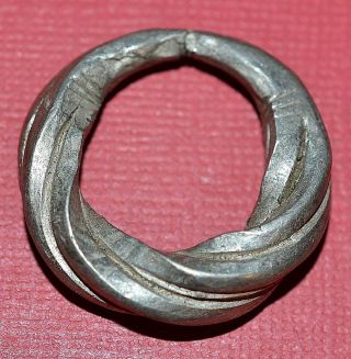 Antique African Tuareg Tribe Spiral Metal Tribal Ring Niger,  Africa Ring Size 7 2