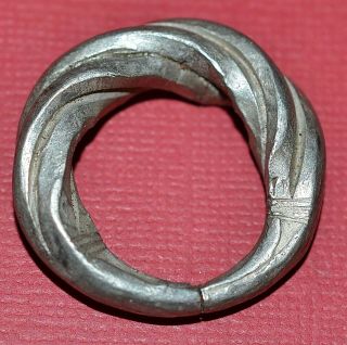 Antique African Tuareg Tribe Spiral Metal Tribal Ring Niger,  Africa Ring Size 7 3