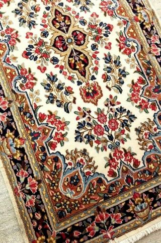 PERSIA KERMON - YAZDI HAND - KNOTTED WOOL EXTREMELY DURABLE RUG 4 ' X7 ' F 7