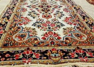 PERSIA KERMON - YAZDI HAND - KNOTTED WOOL EXTREMELY DURABLE RUG 4 ' X7 ' F 9