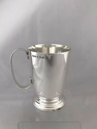 Solid Silver Half Pint Tankard 1943 Birmingham Davies & Powers 3