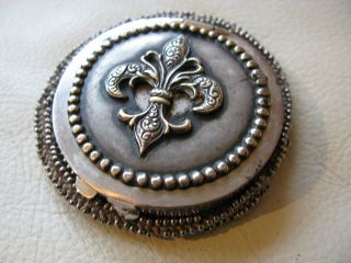 Antique Art Nouveau French Fleur De Lis Steel Bead Tam O Shanter Coin Purse 2