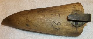 Antique Pennsylvania Early Cow Horn Whet Stone Holder Dated 1799 & 1812 