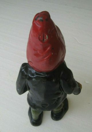 Rare Antique Cast Iron GNOME Doorstop Hubley Fabulous Art Statue 2