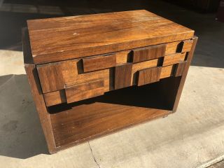 Brutalist/cubist Mid - Century Bed Side Table Lane Modern Mcm (partial Set Avail)