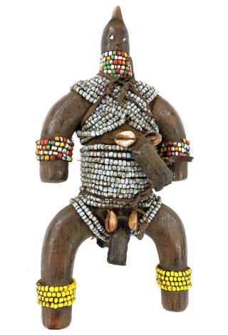 Namchi Namji Fertility Doll Beaded Cameroon African Art Was $75.  00