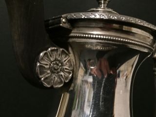 French Solid Silver Empire Coffee Pot c1819 - Rare Rams Head 9