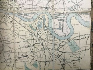 1874 map.  CLUE PLAN FOR COLLIN ' S ILLUSTRATED GUIDE TO LONDON by Bartholomew 4