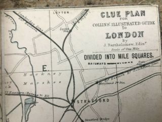 1874 map.  CLUE PLAN FOR COLLIN ' S ILLUSTRATED GUIDE TO LONDON by Bartholomew 6