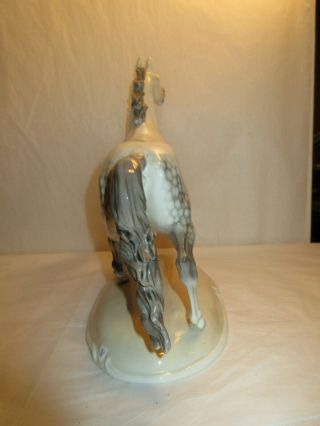 Vintage German Nymphenburg Porcelain Stallion Horse Figurine - 6