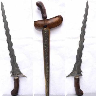 Kris Keris 19 Loks Combong Java Djogjakarta Indonesia Tribal Art Magic Sword