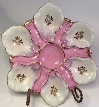 Antique Austrian Porcelain Oyster Wall Plate C.  Late 1800s