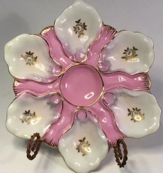 Antique Austrian Porcelain Oyster Wall Plate c.  late 1800s 4