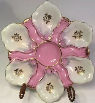 Antique Austrian Porcelain Oyster Wall Plate c.  late 1800s 5
