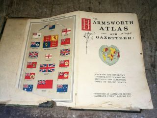 The Harmsworth Atlas And Gazeteer Antique World Atlas 500 Maps Complete