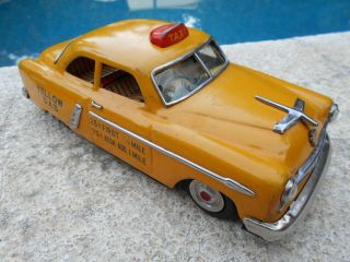 Marusan San Kosuge 1950s Ford Taxi Friction With Taximeter Exclnt Condtn