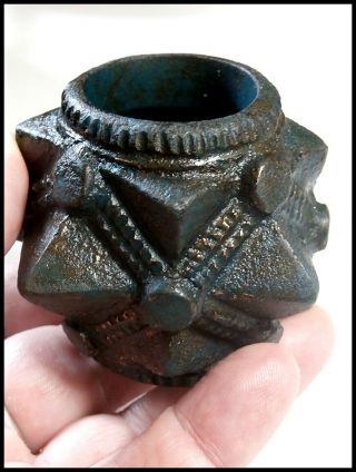 Very Rare Large Decorated Anglo - Norse Viking Mace Head - Cast Copper - Alloy EF 5