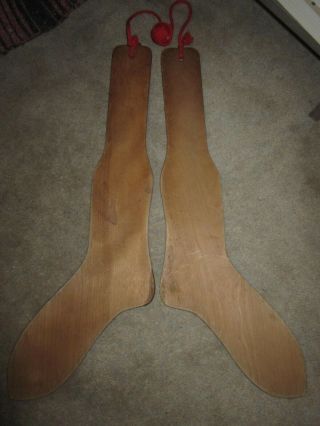 Vintage Large Wooden Sock Blockers / Stretchers / Shapers,  11 " Long Foot