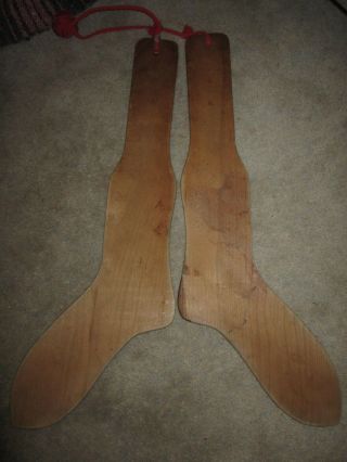 Vintage large wooden sock blockers / stretchers / shapers,  11 