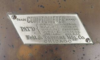 Comptometer Calculator Model A with Glass Front,  S/N 18206 5