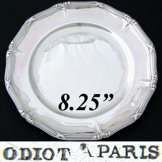 Antique French Odiot Sterling Silver 8.  25 " Plate,  Wine Or Champagne Coaster