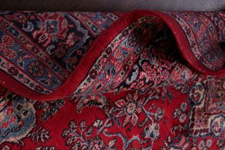 Vintage Hamedan Persian Area Rug 7x11 Hand - Knotted Oriental Wool RED PINK Floral 11