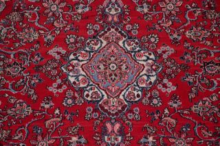 Vintage Hamedan Persian Area Rug 7x11 Hand - Knotted Oriental Wool RED PINK Floral 5