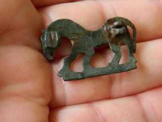 Roman Romano british silvered bronze horse brooch metal detecting detector 7