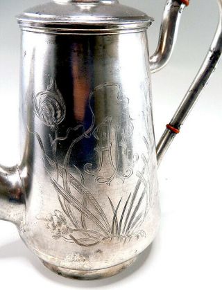 LARGE CHINESE RUSSIAN EMIGRE SILVER COFFEE POT TIENTSIN/Tienjin c.  1935 4