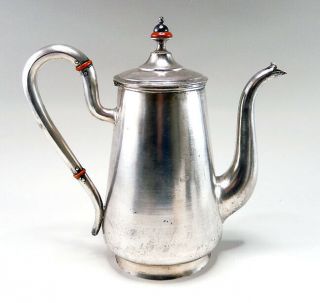 LARGE CHINESE RUSSIAN EMIGRE SILVER COFFEE POT TIENTSIN/Tienjin c.  1935 5