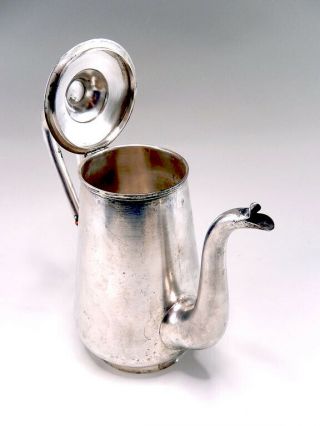 LARGE CHINESE RUSSIAN EMIGRE SILVER COFFEE POT TIENTSIN/Tienjin c.  1935 6