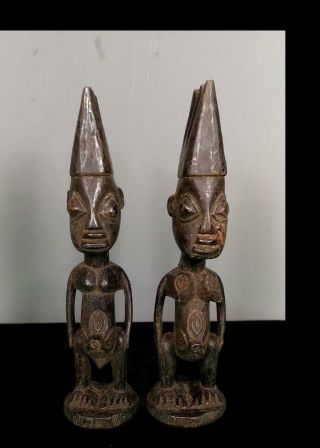 Old Tribal Yoruba Ibeji (twins) Figure - Nigeria Bn 50