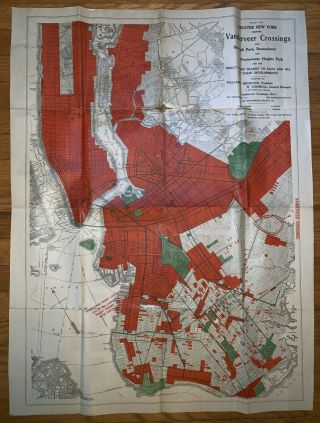 1906 York City Real Estate Transit Map Brooklyn Ny Vanderveer Crossings Map