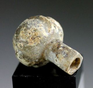 SC RARE ISLAMIC WHEEL - CUT GLASS BOTTLE,  ANCIENT NEAR EAST,  c.  8th cent AD 7