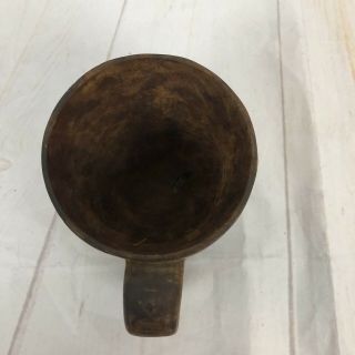 Carved Wooden Mug Vintage Tiki Cup 7