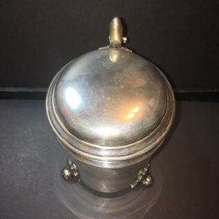 Antique 800 Silver Tankard - Lidded Ball Tripod 2