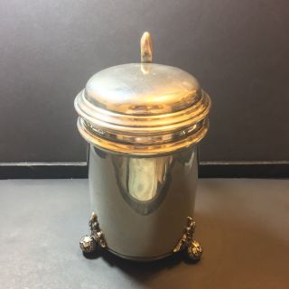 Antique 800 Silver Tankard - Lidded Ball Tripod 3