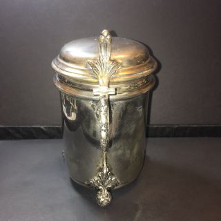 Antique 800 Silver Tankard - Lidded Ball Tripod 5