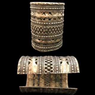 Ancient Silver Decorative Gandhara Bedouin Torc 300 B.  C.  (5)
