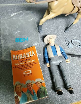 A,  AMERICAN CHARACTER BONANZA BEN CARTWRIGHT FIGURE & HORSE Many Accesories 4