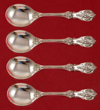 Francis I By Reed And Barton Old Sterling Silver Gumbo Spoon 4 - Pc Set Custom 8 "