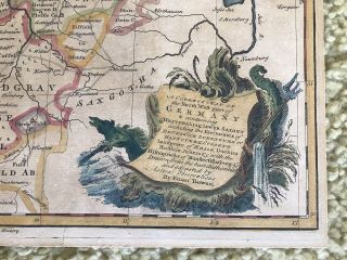 Eman Bowen Antique 1700s A Correct Map North West Germany 17” X 14”