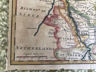 EMAN BOWEN ANTIQUE 1700s A Correct Map North West GERMANY 17” X 14” 3