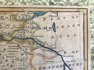 EMAN BOWEN ANTIQUE 1700s A Correct Map North West GERMANY 17” X 14” 6