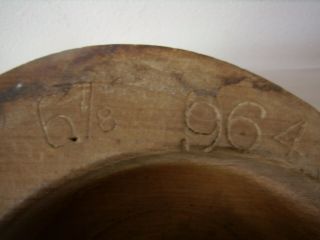 Vintage Fedora Hat Mold - Wood - Size 6 7/8 - very cool NR 3