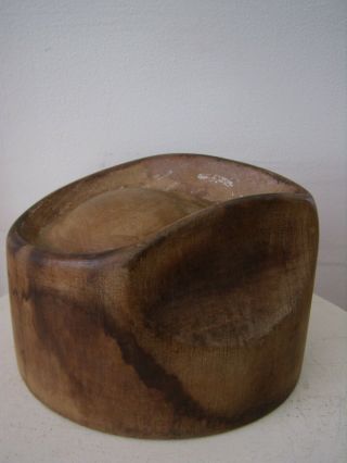 Vintage Fedora Hat Mold - Wood - Size 6 7/8 - very cool NR 9