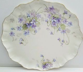 Antique Hand Painted Handel Meriden Artist Signed Large Porcelain Platter Rare 2