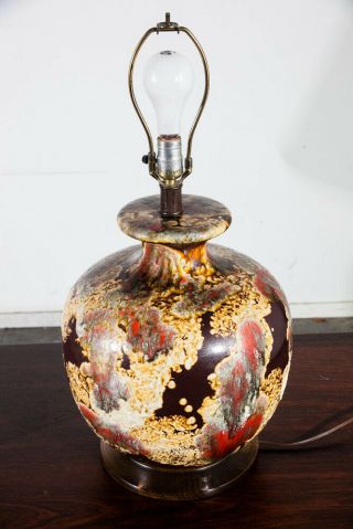 Mid Century Modern Lamp Set Ceramic Frederick Cooper Pair Round Shades Vintage 11