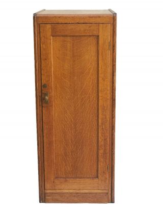 EARLY 20TH C ANTIQUE ARTS & CRAFTS / MISSION OAK BLANK DOOR FILE CABINET 3