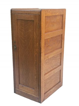 EARLY 20TH C ANTIQUE ARTS & CRAFTS / MISSION OAK BLANK DOOR FILE CABINET 4